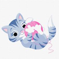 Opakowanie Malowanie po numerach - Zabawny kot 30x30cm