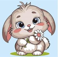 Opakowanie Malowanie po numerach - Zajączek 25x25cm