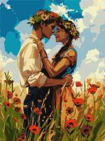 Opakowanie Malowanie po numerach - Zakochana para 30x40cm