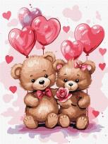 Opakowanie Malowanie po numerach - Zakochane misie 30x40cm