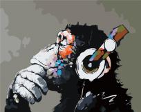 Opakowanie Malowanie po numerach - Zamyślona małpa 40x50cm