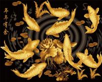 Opakowanie Malowanie po numerach - Złote karpi Koi 40x50cm