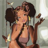 Opakowanie Malowanie po numerach - Złote motyle 40x40cm