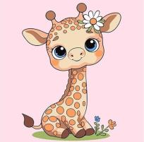 Opakowanie Malowanie po numerach - Żyrafa 25x25cm