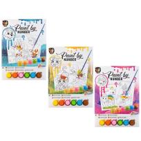 Opakowanie Malowanie po numerkach 2 x A4 + 6 farb mix