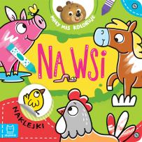 Okładka książki Mały miś koloruje. Na wsi