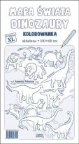Opakowanie Mapa Świata Dinozaury Kolorowanka XL 2 sztuki