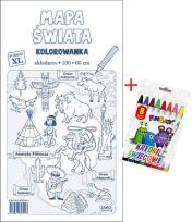 Opakowanie Mapa świata Kolorowanka XL + kredki