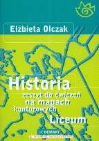 Okładka książki Mapy Kont. LO Historia ćw. Olczak DEMART/PWN