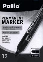 Opakowanie Marker permanentny okrągły czarny 12 sztuk
