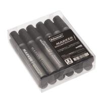 Opakowanie Marker permanentny ścięty czarny (12szt)