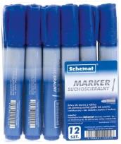 Opakowanie Marker suchościeralny okrągły niebieski (12szt)