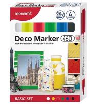 Opakowanie Markery akrylowe Deco Marker 6kol basic MONAMI