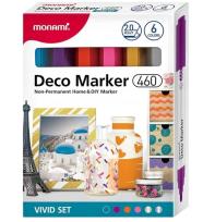 Opakowanie Markery akrylowe Deco Marker 6kol vivid MONAMI