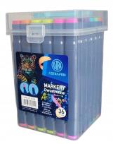 Opakowanie Markery artystyczne kwadratowe dwustronne Astrapen 36 kolorów