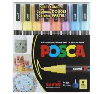 Opakowanie Markery PC-3M soft colors pastelowe kolory Posca Uni
