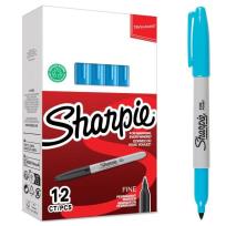 Opakowanie Markery permanentne fine niebieskie (12szt)