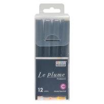 Opakowanie Markery permanentne z końcówką pędzelkową 12szt