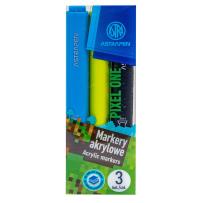 Opakowanie Markery trójkątne akrylowe Astrapen Pixel One 3 kolory