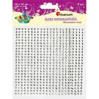 Opakowanie Mata z kryształkami srebrna 2szt