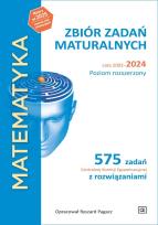 Okładka książki MATEMATYKA Zbiór zadań maturalnych Lata 2002–2024 Poziom rozszerzony 575 zadań Centralnej Komisji Egzaminacyjnej z rozwiązaniami