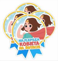 Opakowanie Medal papierowy - Najlepsza kobieta 4szt