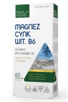 Zdjęcie produktu Medica Herbs Magnez + cynk + wit. B6 60kaps