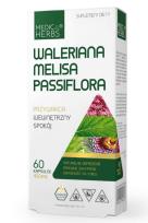 Zdjęcie produktu Medica Herbs Waleriana + melisa + passiflora 60kaps