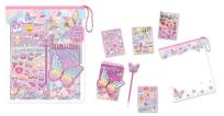 Opakowanie Mega zestaw naklejek z długopisem w saszetce Motylki