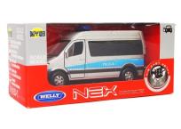 Opakowanie Mercedes Sprinter 1:34 Policja srebrny WELLY