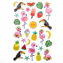 Opakowanie METALICZNE NAKLEJKI 3D TROPIKI 29 SZT