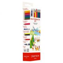 Opakowanie Metalowy piórnik z wyposażeniem 16el