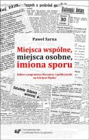 Okładka książki Miejsca wspólne, miejsca osobne, imiona sporu