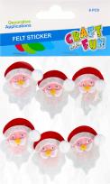 Opakowanie Mikołaj filcowy samoprzylepny 6szt