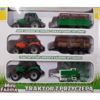 Opakowanie Mini farma Traktor z przyczepą 3szt.