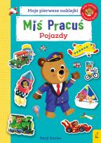 Okładka książki Miś Pracuś Pojazdy Książka z naklejkami