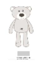 Opakowanie Miś Tulimy jasnoszary 19cm