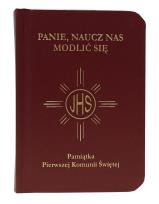 Okładka książki Modlitewnik Pierwsza Komunia Święta bordowy