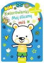Okładka książki Mój śliczny miś. Kolorowanka z wykrojnikiem