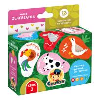 Okładka książki Moje zwierzątka Książeczka na kółeczku dla dzieci 12 mies.CzuCzu