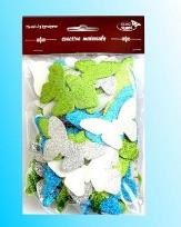 Opakowanie Motyle brokatowe 52szt