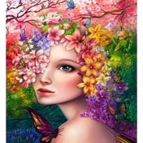 Opakowanie Mozaika diamentowa 5D - Kobieta w kwiatach 40x30cm