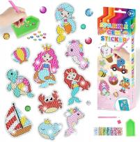 Opakowanie Mozaika diamentowa naklejki świat wodny