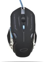 Okładka książki Mysz Esperanza Apache EGM403B (optyczna; 2400 DPI; kolor czarny)