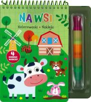 Okładka książki Na wsi. Kolorowanki, naklejki, 4 neonowe markery