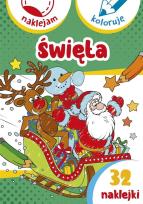 Okładka książki Naklejam i koloruję. Święta