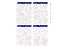 Opakowanie Naklejka bożonarodzeniowa brokat 20x30cm MIX