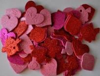 Opakowanie Naklejki 3D serca 75szt