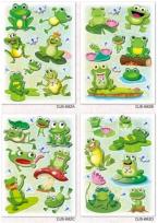 Opakowanie Naklejki 3D żabki MIX