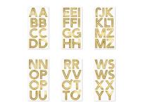 Opakowanie Naklejki Alfabet złoty 4cm 6szt